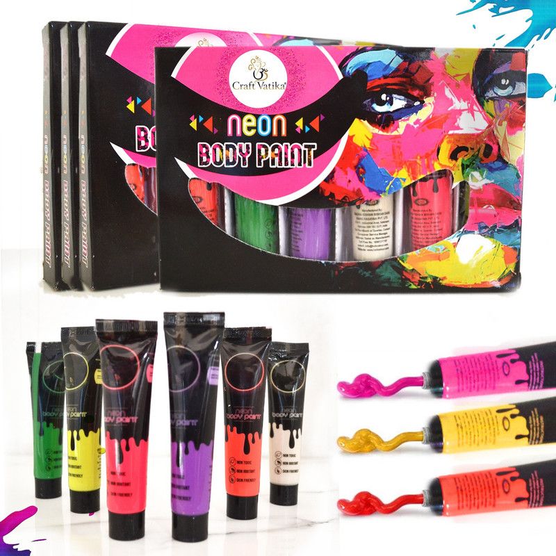 CraftVatika Holi Color Paste Pack of 24  (Yellow, White, Blue, 400 g)