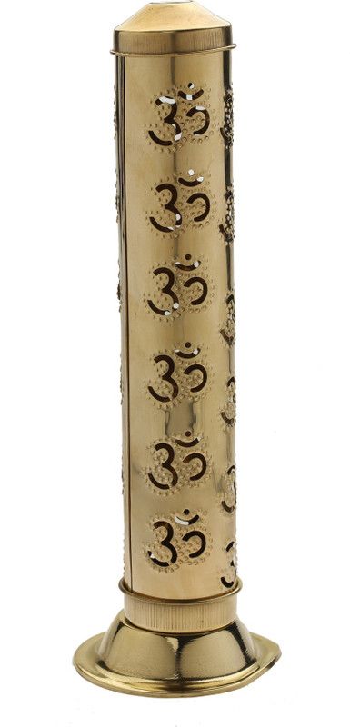 DreamKraft Safety Incense Holder Agarbatti Stand with ash catcher Brass Incense Holder  (Gold)