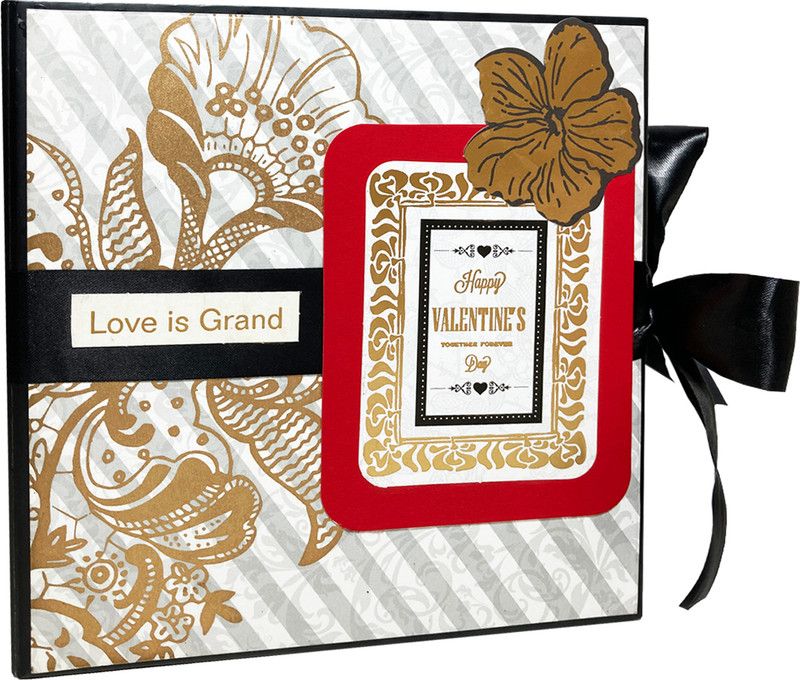 Crafted with passion Scrapbook for Valentine's Day ||Photo Book for Couple ||Valentine's Day Letter Greeting Card  (Red, Pack of 1)