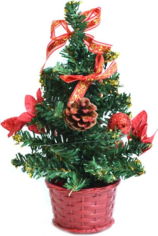 kriti CREATIONS Fir 20 cm (0.66 ft) Artificial Christmas Tree  (Red)