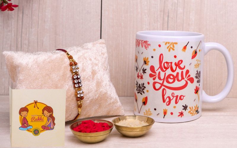 Mug Set  (Mug::Rakhi::Greeting Card::Roli::Chawal)