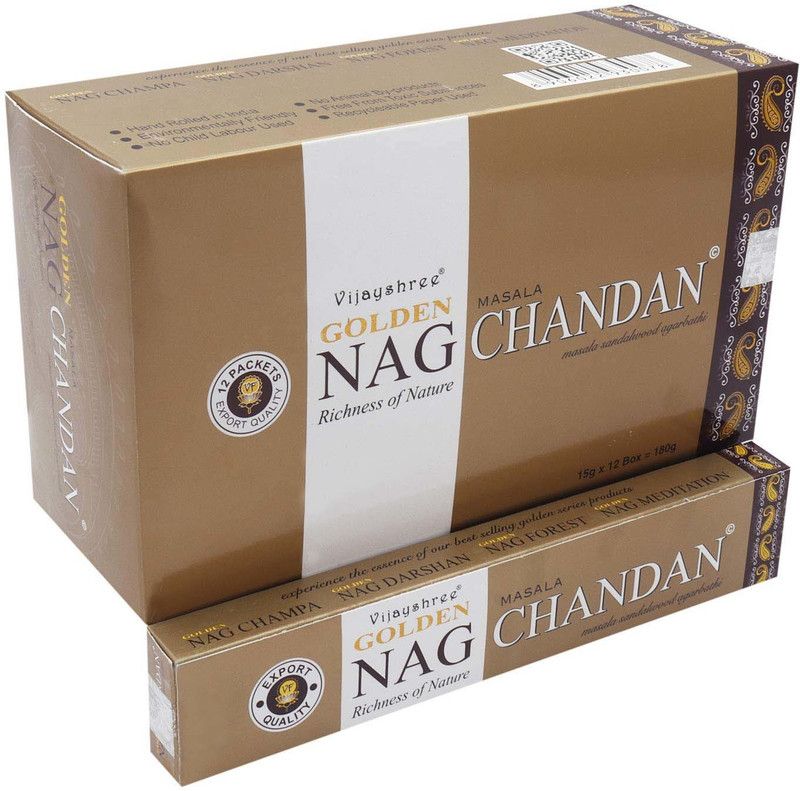Golden Nag Chandan Aggarbati, Masala, Incense Stick  (180 Units)