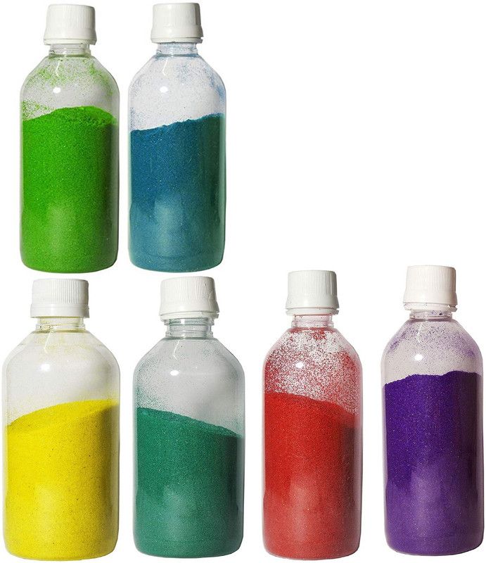 COLORFULL Pack of 6 Rangoli Powder  (Multicolor)