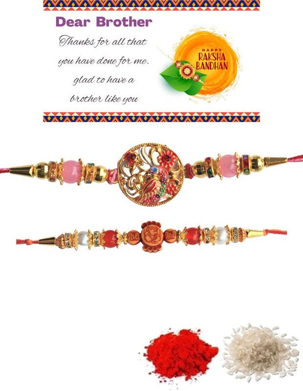 Chawal Roli Pack, Greeting Card Set  (RAKHIMETALKUNDANSET)
