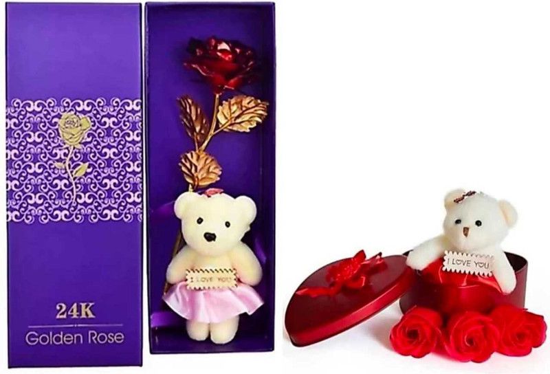 haven's treasure Artificial Flower, Soft Toy Gift Set