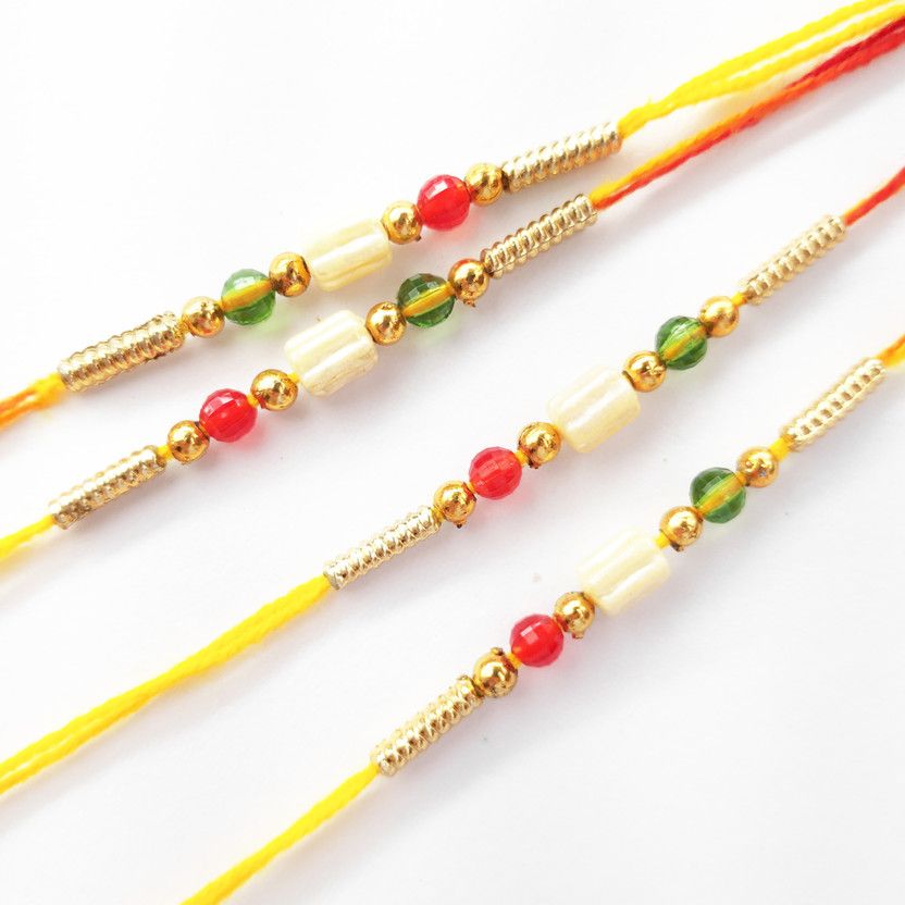 Rakhi Set  (4 Piece Fancy Designer Rakhi for Mens & Kids)