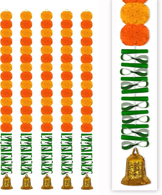 iHandikart Plastic Garland  (Orange)