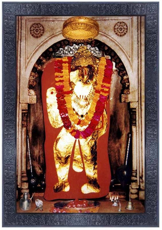 pnf Mehandipur Balaji Religious Wood Photo Frames with Acrylic Sheet (Glass) for Worship/Pooja 22617 Religious Frame