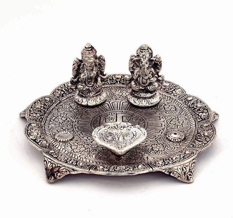 Shreemangalammart DLI3HCF317 Brass  (1 Pieces, Silver)
