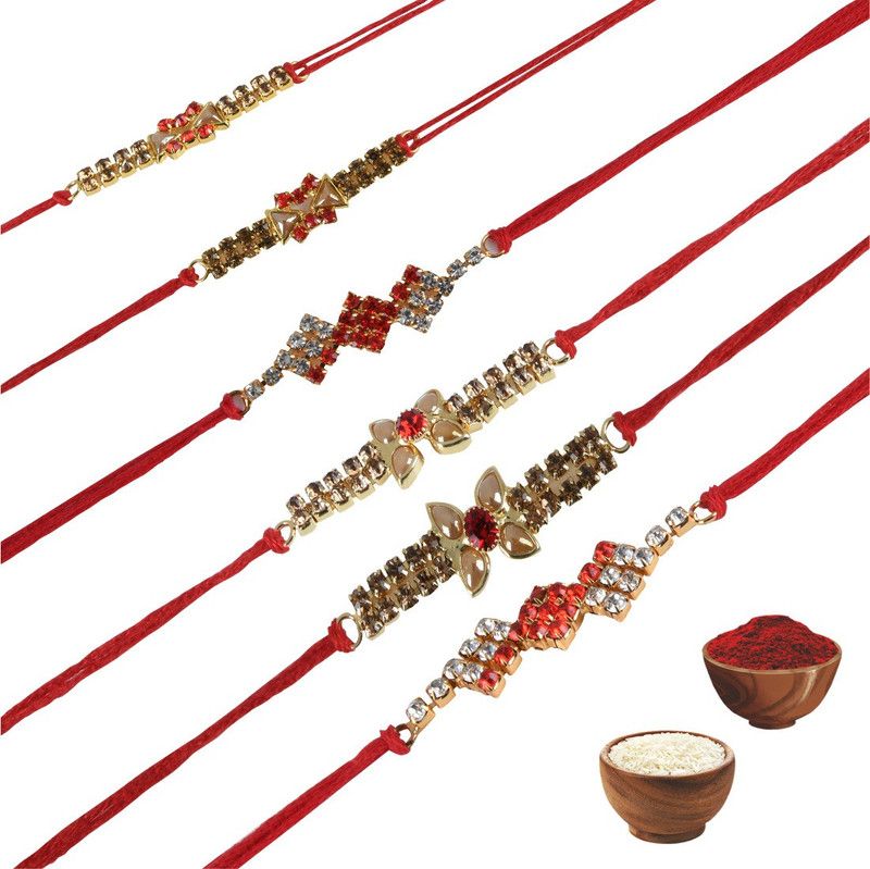 Rakhi, Chawal Roli Pack Set  (6)