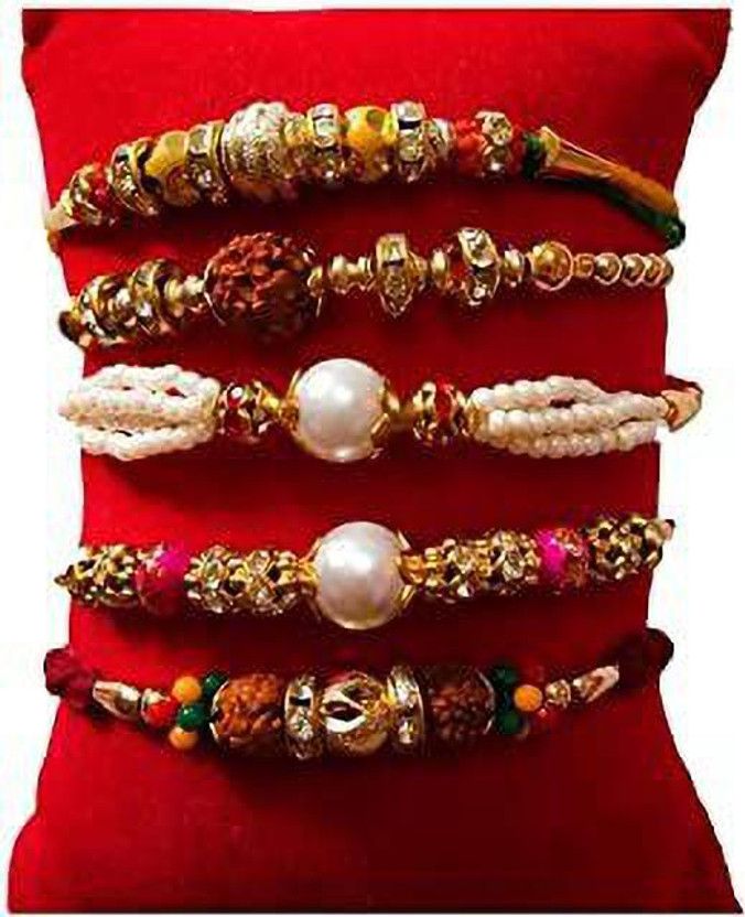 Rakhi Set  (5 Rakhi, 1 Roli Chawal Pack)