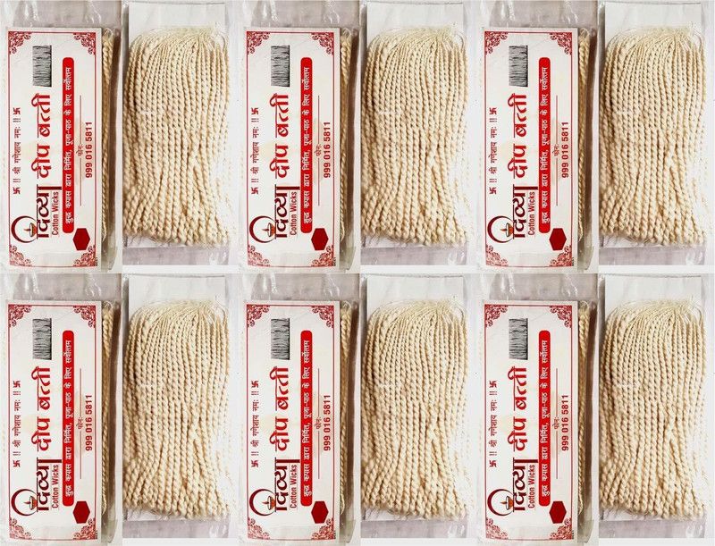 Divya Twisted DCW031 Cotton Wick  (Pack of 12)