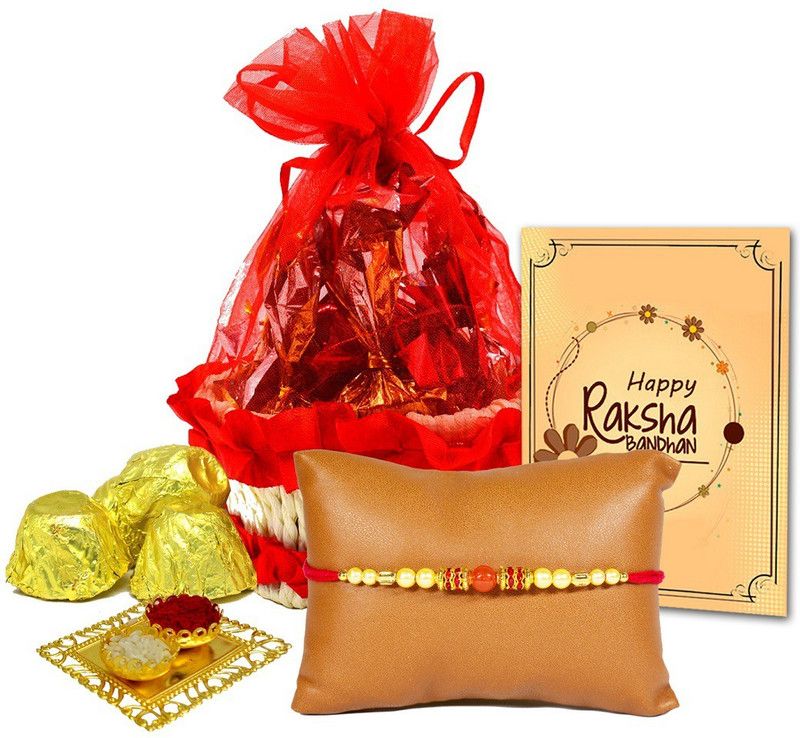 Midiron Rakhi Chocolate Gift Combo for Brother/ Bhaiya | Rakshabandhan Gift-IZ2299-1 Paper, Plastic Gift Box  (Multicolor)