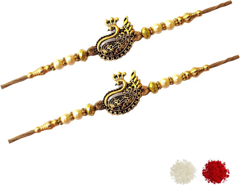 flavouredlove Rakhi  (Rakhi(s) as shown in pic, chawal, roli:free wollen rakhi(s))