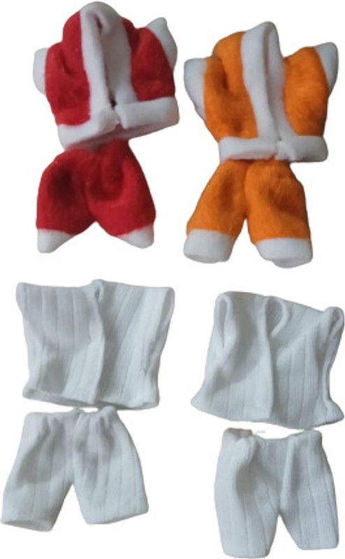 Kanha combo of 4 laddu gopal ji 2 velvet suit \ 2 body warmar(size 6) Dress  (Velvet)