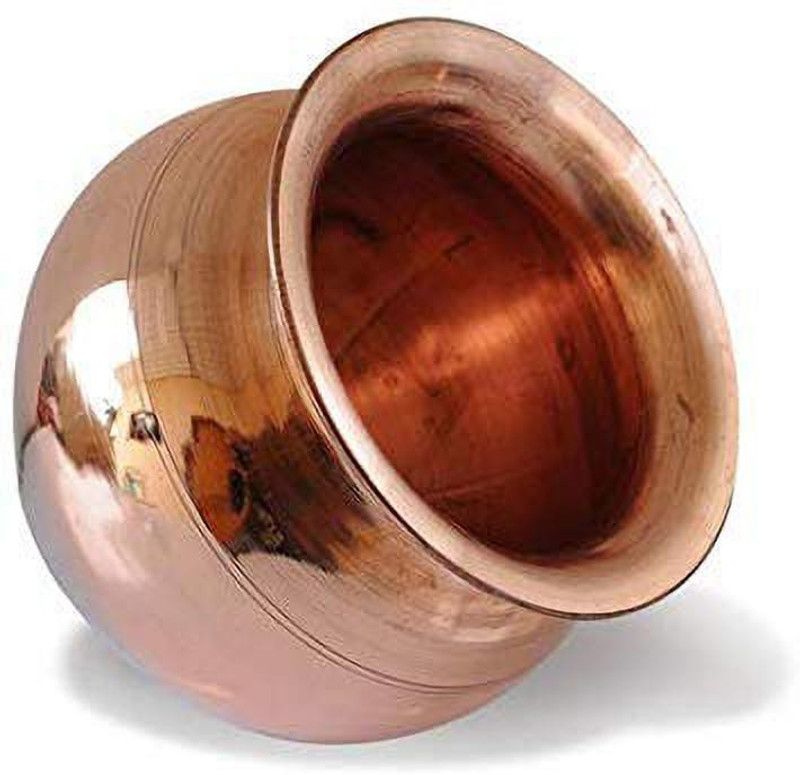 GOYAL GROUP Pure Copper Kalash Tambe ka Lota Copper Kalash  (Height: 4 inch, Gold)