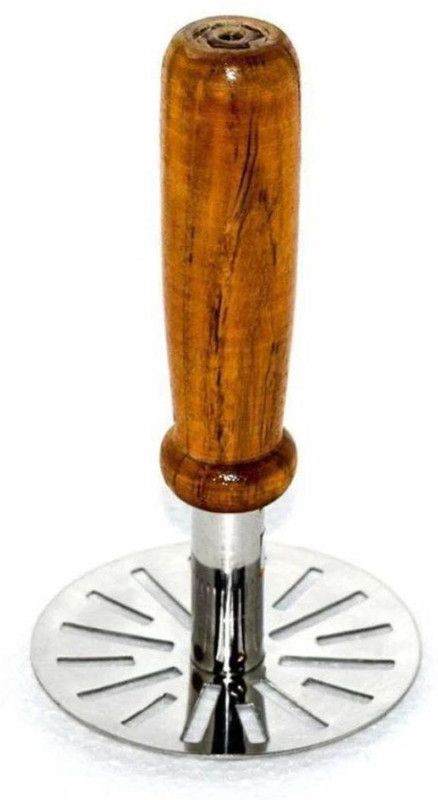 Skyplex Wooden Potato Bhaji Masher, Pav Bhaji Masher for Kitchen, Vegetable Masher