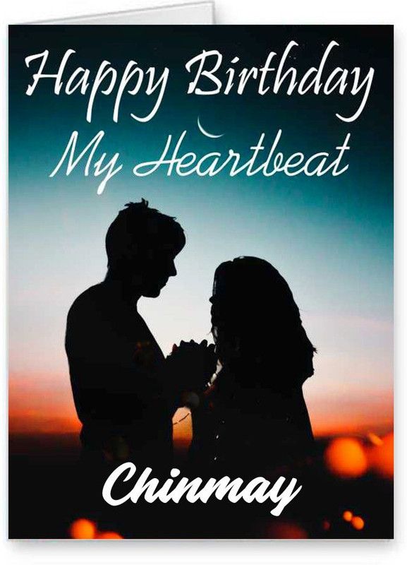 Midas Craft Happy Birthday Chinmay My Heart Beat Quotes 24 Greeting Card  (Multicolor, Pack of 1)