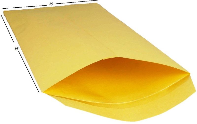 GREENWAYS 10 X 14 YELLOW LAMINATED ENVELOPES Envelopes  (Pack of 100 Yellow)