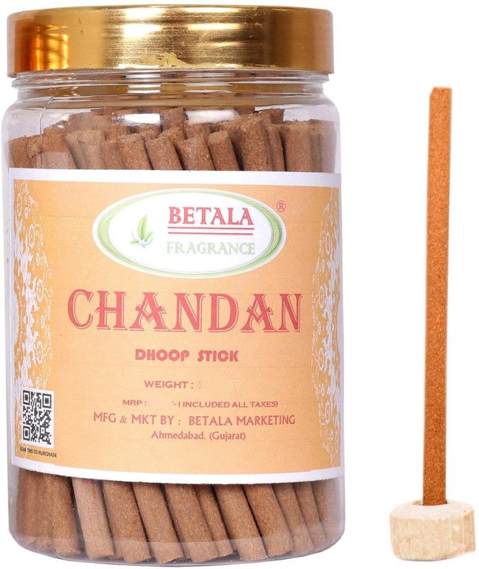 BETALA FRAGRANCE DHOOP STICKS CHANDAN FLAVOUR 200 GM DHOOP STICK WITH DHOOP STAND IN PLASTIC BOX Sandal Dhoop