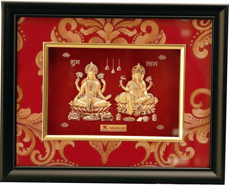 Kundan Lakshmi Ganesha (S3) 20*25cm Handmade Religious Frame