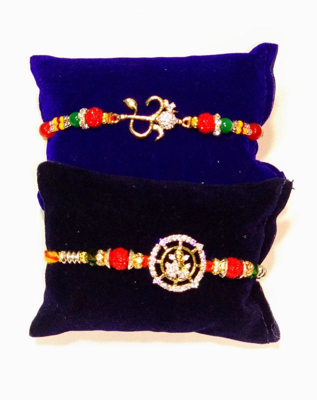 Rakhi Set  (ganesh, 2pc rakhi, om)
