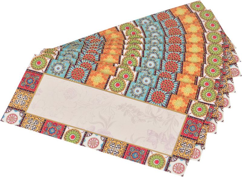 Dbrandy Exclusive Flower Printed Multicolor Designer Shagun Envelope ( Pack of 10 ) Envelopes  (Pack of 10 Multicolor)