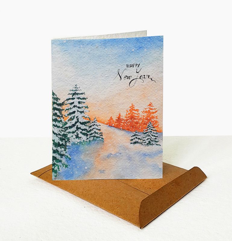 Lazy Crafts Happy New Year 2022 Greeting Card  (Multicolor, Pack of 1)
