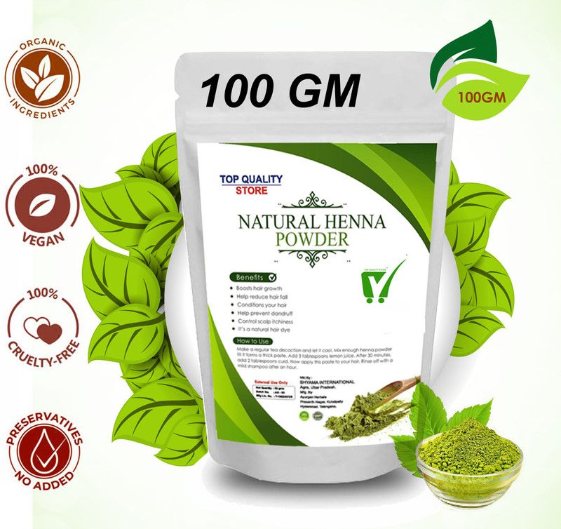 Top Quality Store 100% pure henna leaf powder for shiny long hair  (1)