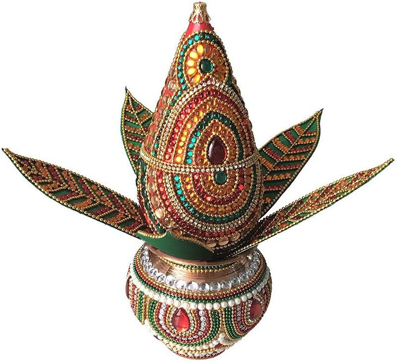 Aabhaas Design Copper Kalash  (Multicolor)