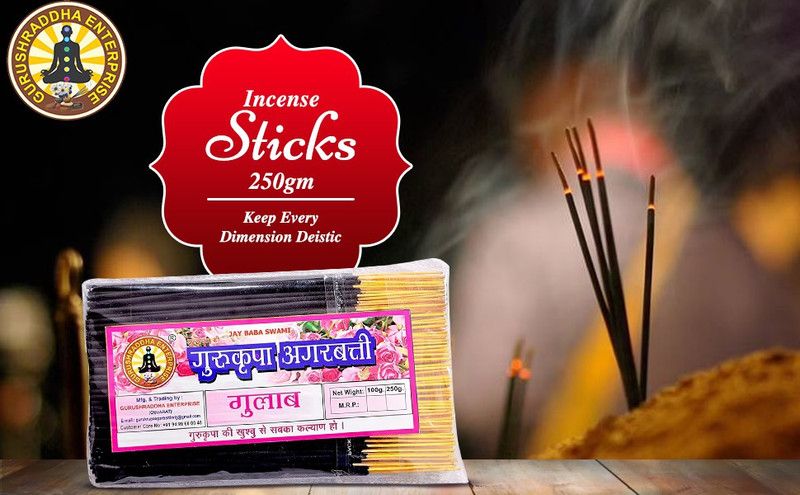 GURUSHRADDHA Gulab Incense Sticks Natural Ecofriendly Rose Fragrance Gulab Agarbatti Combo 900gm.  (225, Set of 4)