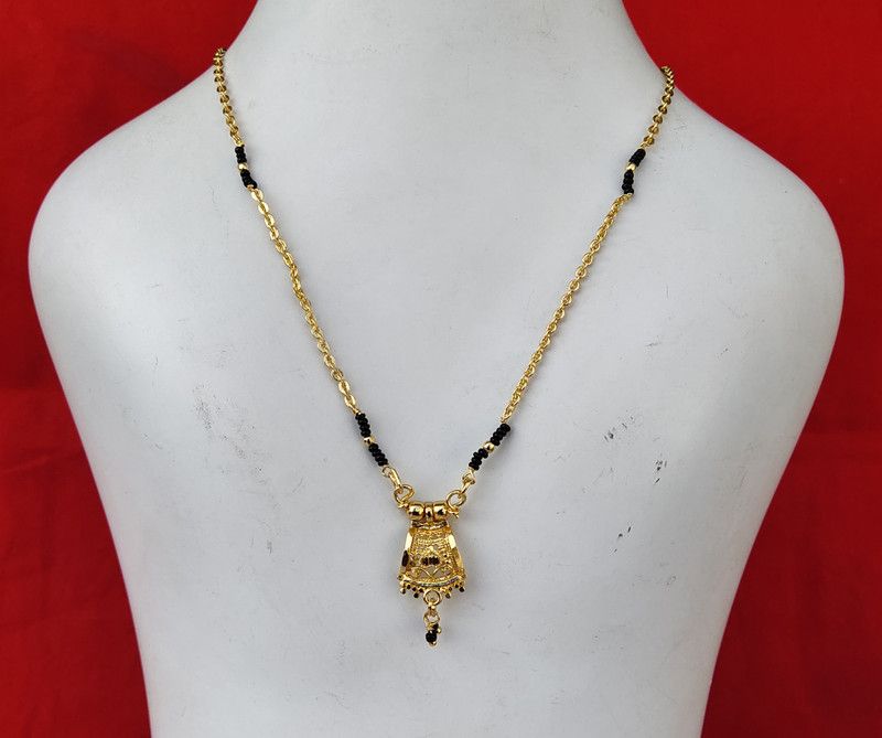Duepio Trendy classic Indian stylish Flower Gold Plated Daily use Mangalsutra for women 0179  (1 Mangalsutra)