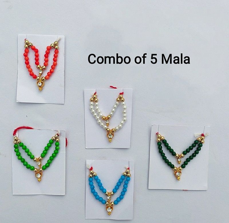 Any Fashion laddu gopal mala (combo of 5) Deity Ornament  (Suitable for Other God and Goddess also)