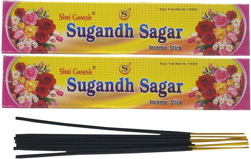 Uniqon Pack of 2 (12 Sticks Per Box) Sugandh Sagar Premium Agarbattis Incense Sticks Scented  (12, Set of 2)