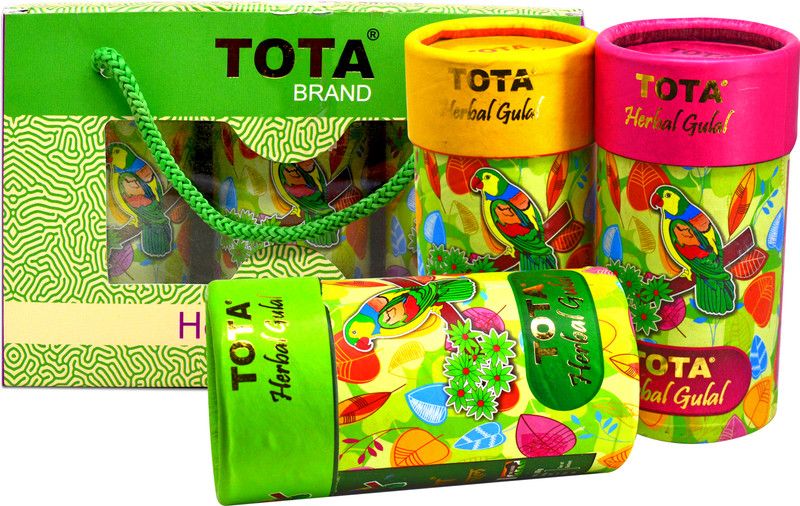 ME&YOU Holi Gulal Box | Natural Handmade Skin Friendly and Certified Holi colour Holi Color Powder Pack of 3  (Pink, Yellow, Green, 400 g)