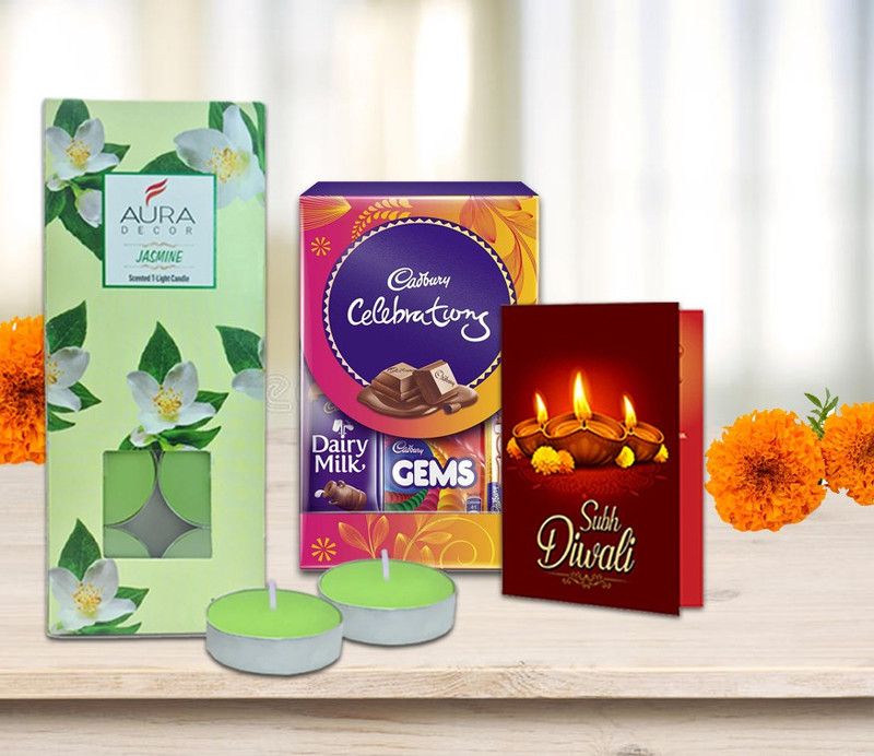 Midiron Designer Candles For Diwali Décor, Home Décor Paper Gift Box  (Multicolor)