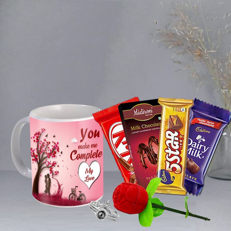 Midiron Valentine Day Gift Hamper Girlfriend/Wife/Couple/Lover|Romantic Gift For Girl Ceramic Gift Box  (Multicolor)