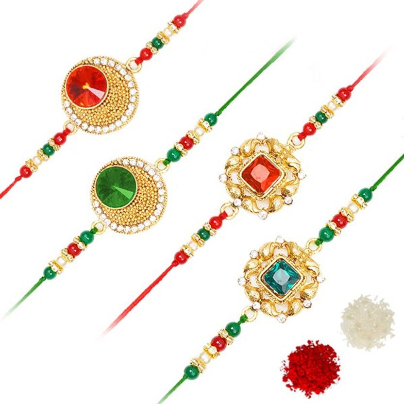 Rakhi Set  (4 RAKHI, 1 ROLI CHAWAL)