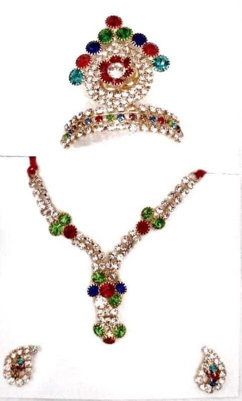 DURGA HOISIERY LADOO GOPAL/THAKUR JI ATTRACTIVE FANCY SHRINGAR SET FOR SIZE 3 OR 4 NO ; Deity Ornament  (LADOO GOPAL/THAKUR JI ATTRACTIVE SHRINGAR SET FOR SIZE 3 OR 4 NO SMALL ;)