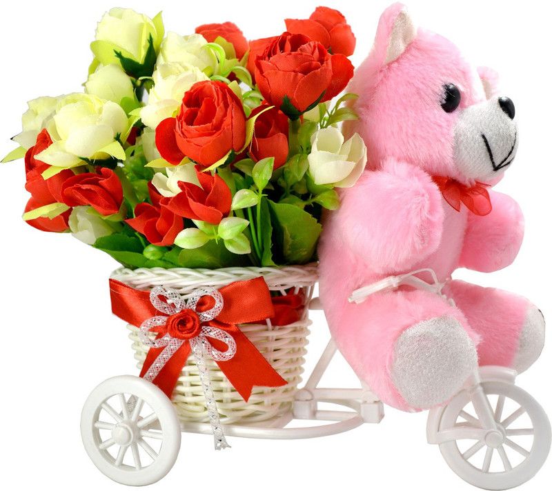 ME&YOU Artificial Flower, Soft Toy Gift Set