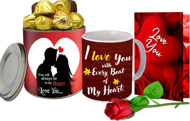 Midiron Valentine's Day Gift For Wife/Girlfriend |Romantic Gift Ceramic Gift Box  (Multicolor)