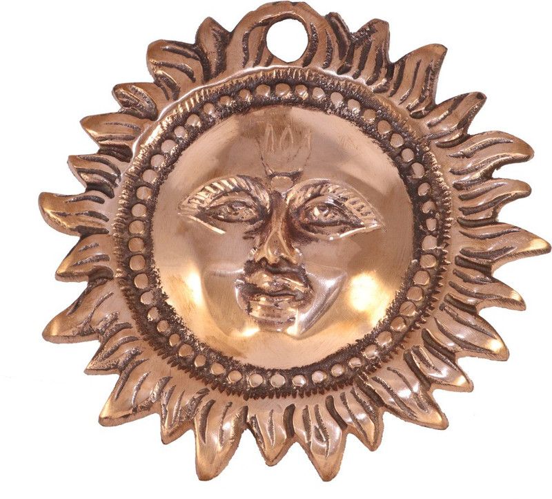 VASTU-SAMADHAN Copper Metal Surya Narayan Yantra - Sun Wall Hanging - Vastu Decor - Showpiece - Rajasthani Handicrats (15 cm x 2 cm x 15 cm) ( 550 Gram ) Copper Yantra  (Pack of 1)