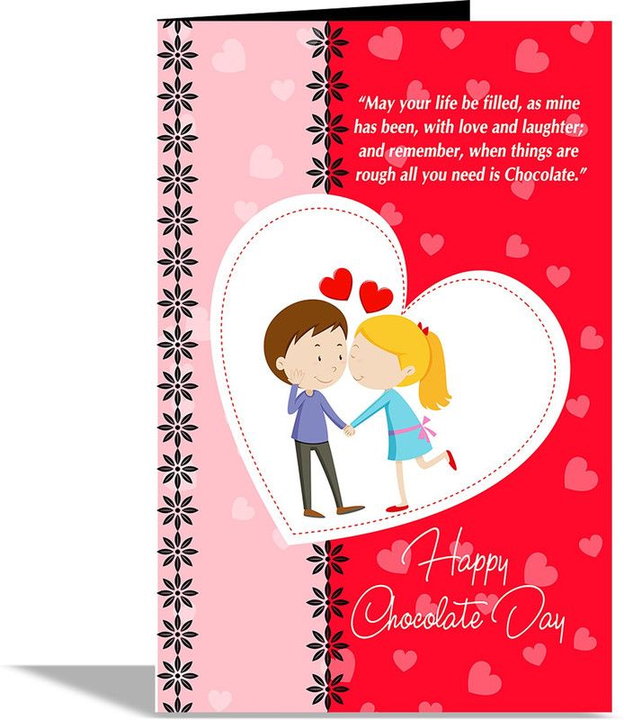alwaysgift May your life be filled Happy Chocolate Day Valentines Day Greeting Card Greeting Card  (Mullti, Pack of 1)