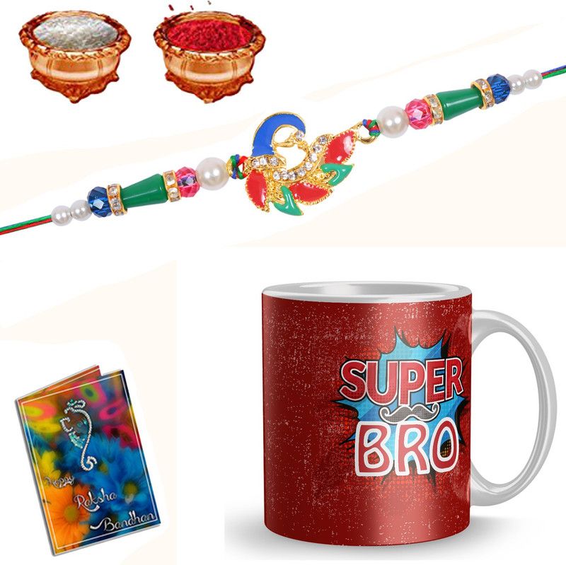 R41-KV Mug Set  (1Mug, 1Rakhi, 1GreetingCard, 1RoliChawal)