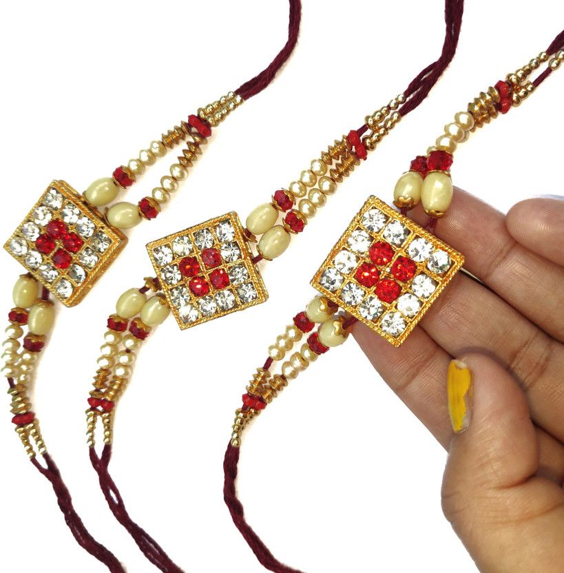 Rakhi Set  (3 Piece Fancy Designer Rakhi for Brother)