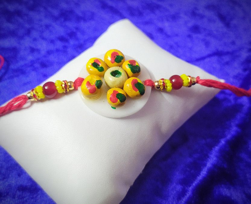 Rakhi Set  (Clay Food panipuri Rakhi for kid's Pack of 1)