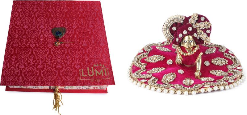 Lumi fashions Laddo Gopal Vastra with Giftbox | 8 Inch Dress  (Polyester)