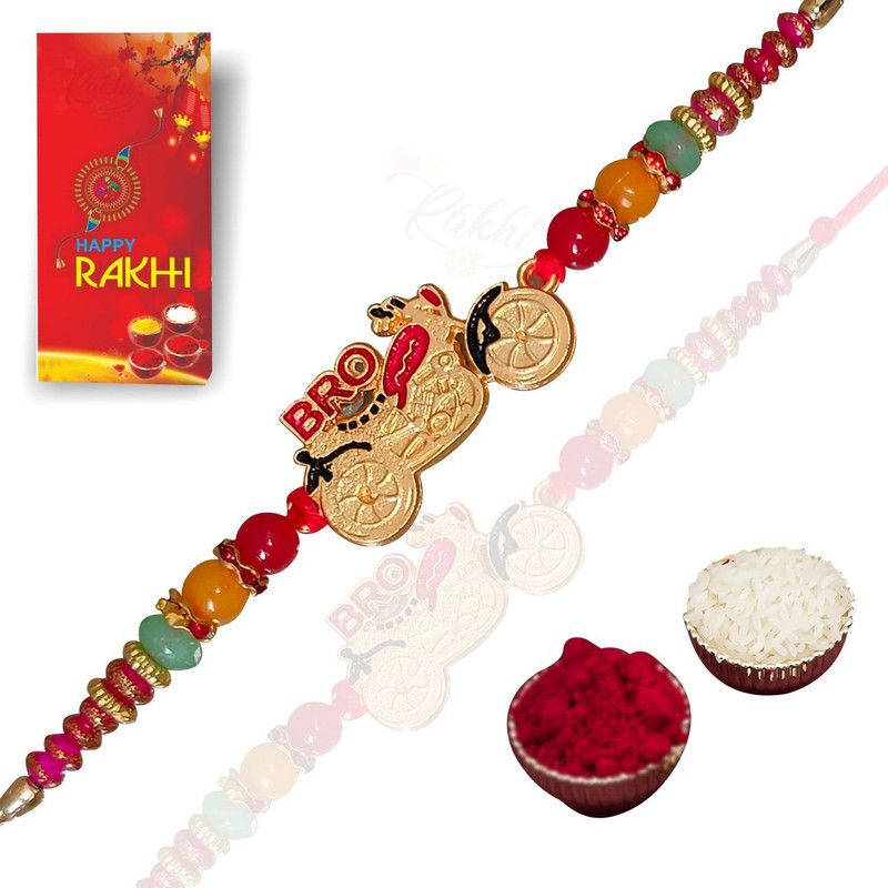 Chawal Roli Pack Set  (1 Bike Rakhi)