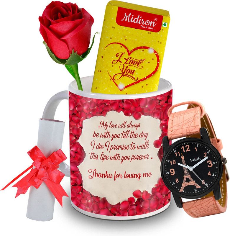 Midiron I IZ20DTLoveBar3RoseLCWatF1MU-194 Ceramic Gift Box  (Multicolor)