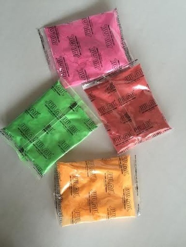 ROYAL Holi Color Powder Pack of 4  (Pink, Green, Maroon, Orange, 240 g)